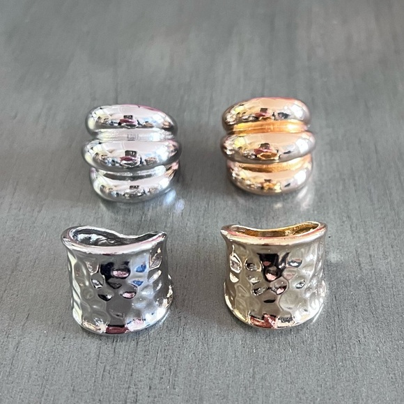 Gold Barrel 3 Section Cocktail Costume Classic 1" Ring Size 7.5 Avail in Silver - Picture 5 of 6